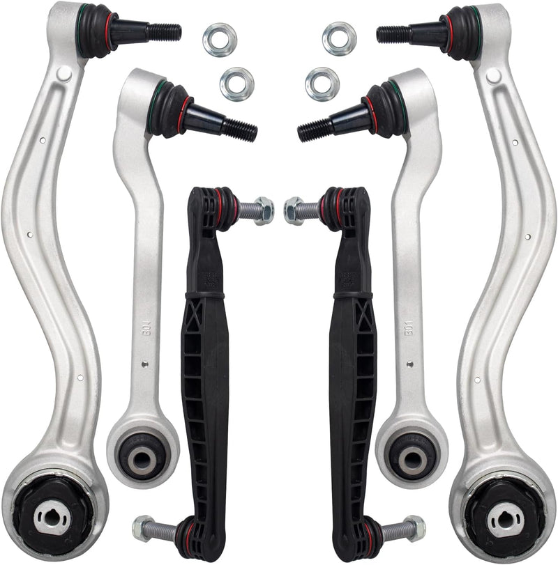 Front Lower Control Arm and Sway Bar Link Kit for Cadillac ATS 2013-2019, CT4 2020-2023, RWD, 6-Piece