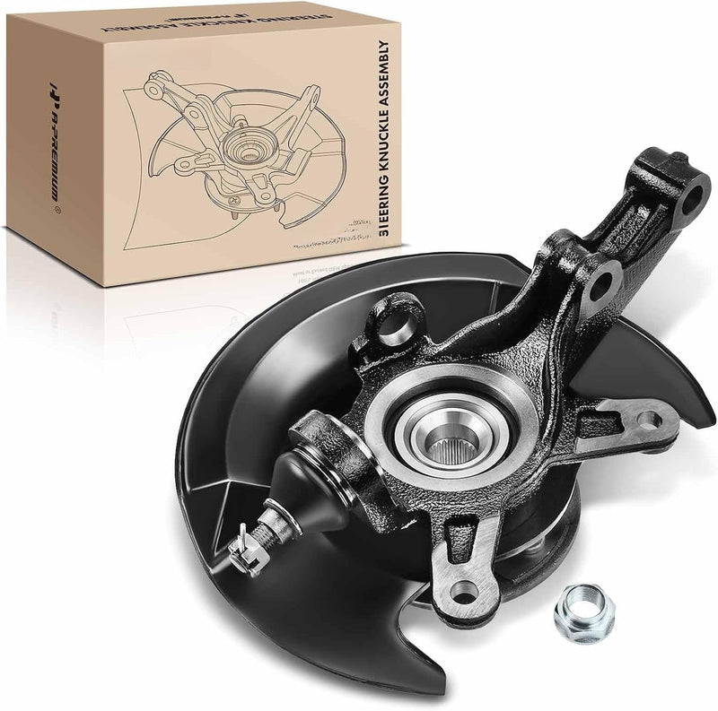 Front Right Steering Knuckle and Wheel Hub Assembly for Honda Civic 2003-2005 1.7L, Passenger Side