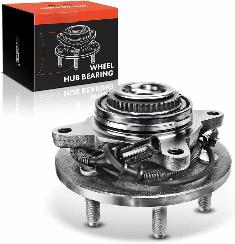 Front Wheel Bearing and Hub Assembly for Ford F-150 2005-2008 4WD, Lincoln Mark LT 2006-2008, 6-Lug, with ABS Sensor