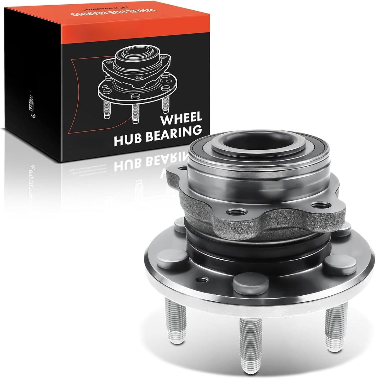 Front Wheel Bearing and Hub Assembly, 6-Lug, for Chevrolet Colorado 2015-2022, GMC Canyon 2015-2022, 4WD
