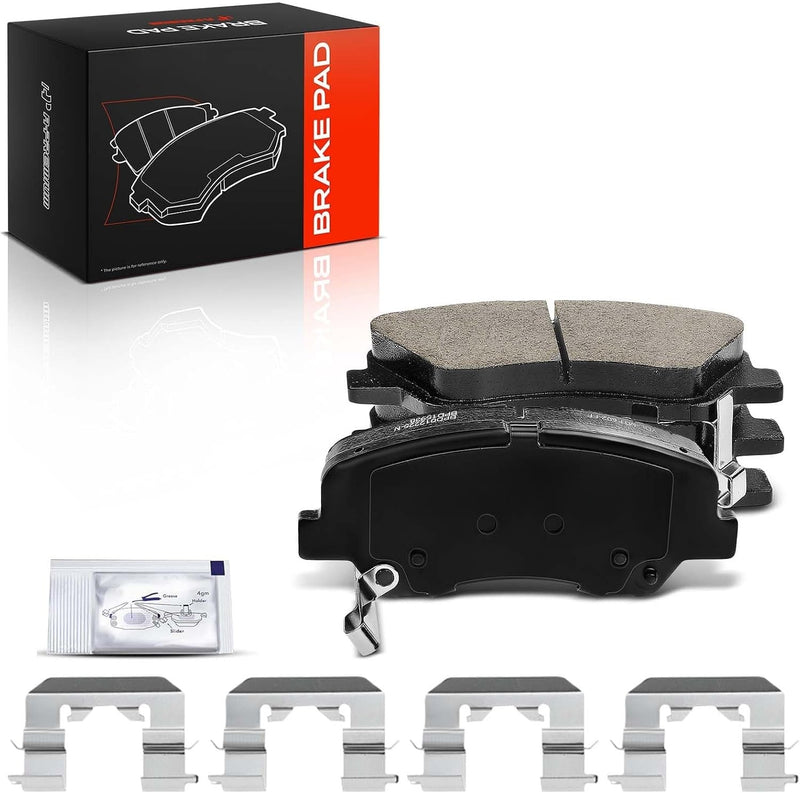 Front Ceramic Brake Pads for Hyundai Accent 2012-2017, Kia Rio 2012-2017, 1.6L L4