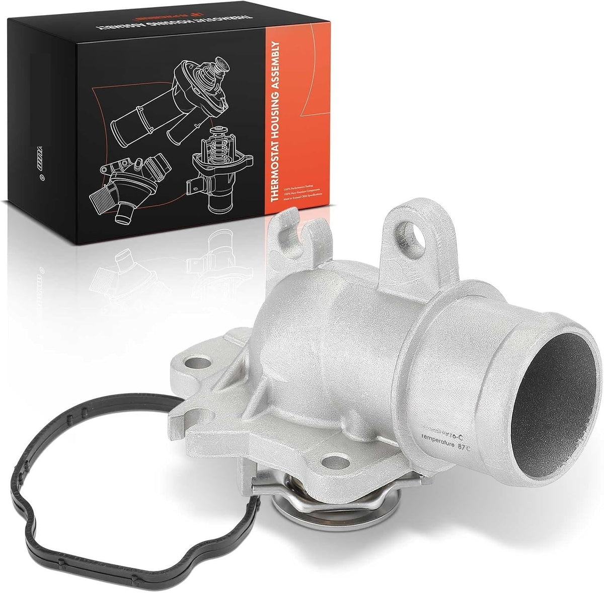Aluminum Thermostat Housing Assembly for Jeep Grand Cherokee 2007-2010 3.0L V6, 87°C