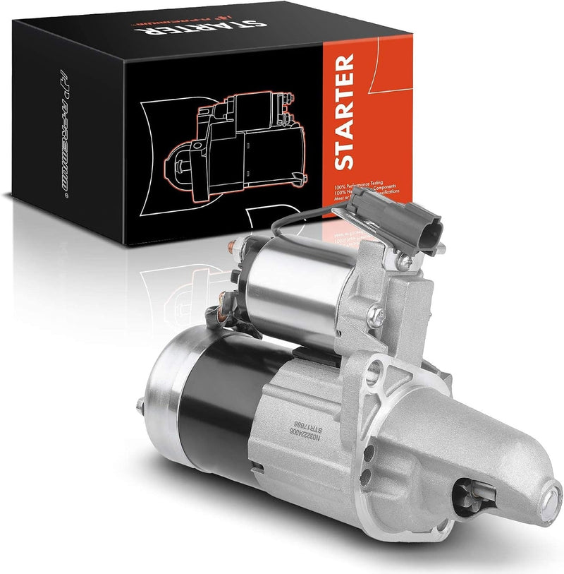 Starter Motor for Nissan Sentra 1995-1999, 200SX 1995-1998, NX 1991-1993, 1.6L Manual Transmission, 12V 1.2KW, 8 Teeth