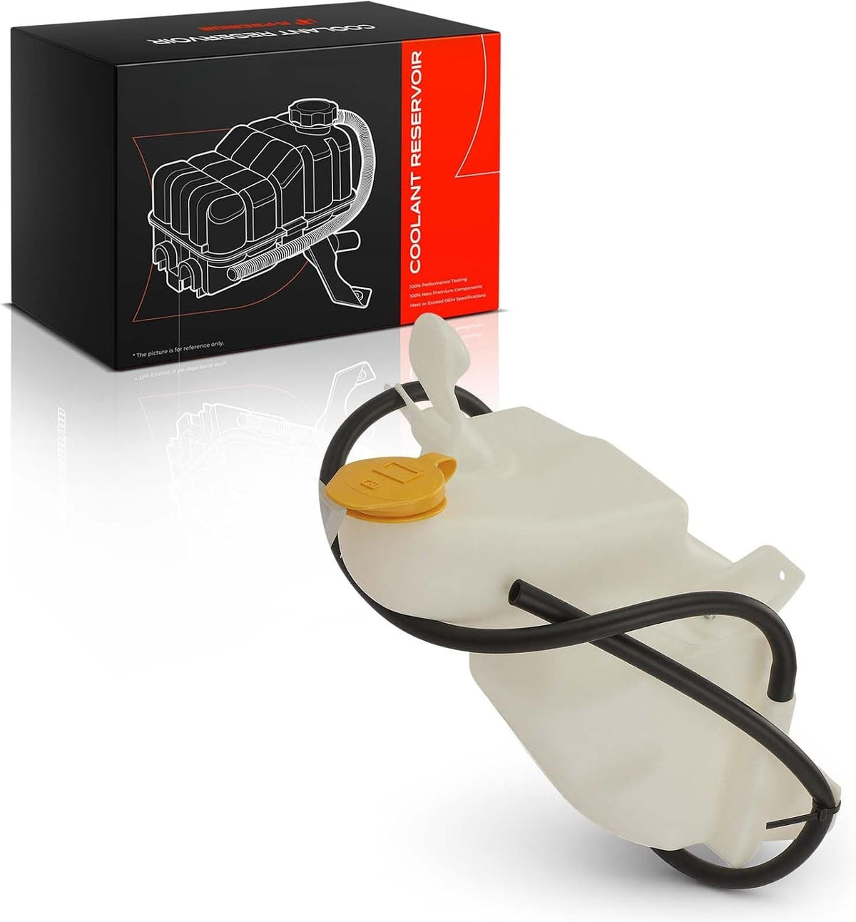 Front Coolant Overflow Reservoir With Cap and Tubing for Dodge Ram 2500 2010, Ram 2500 2011-2012, Ram 3500 2011-2012, 6.7L