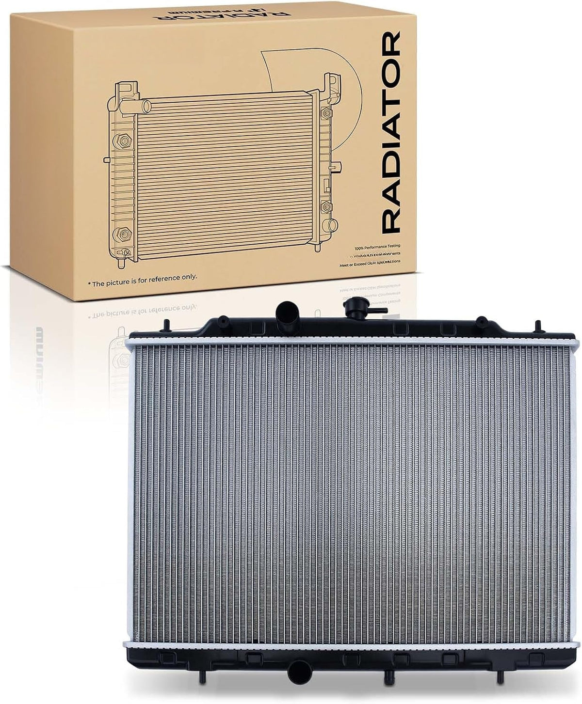Radiator for Nissan Rogue 2008-2013, Rogue Select 2014-2015, X-Trail 2013, 2.5L, 17-11/16 in Core Height