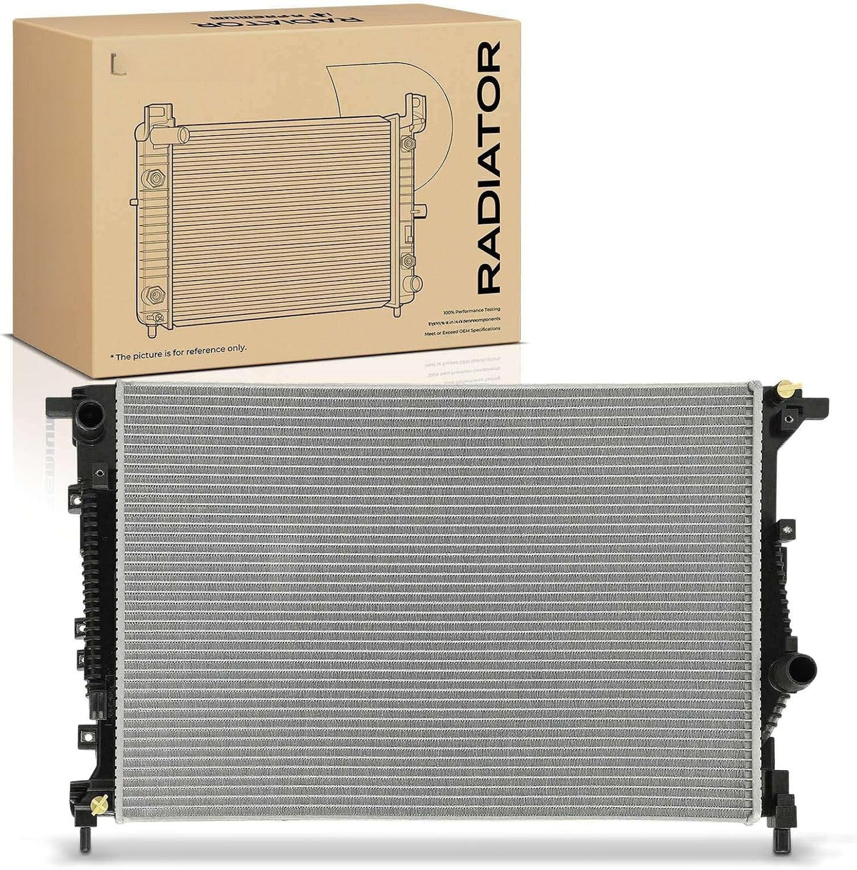 Engine Coolant Radiator for Jeep Cherokee 2019-2022, L4 2.4L, V6 3.2L, Standard Duty Cooling
