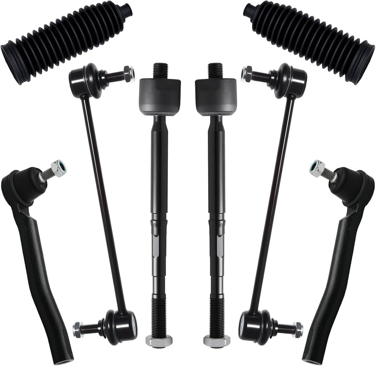 8Pcs Tie Rod Ends Kit Fit for 2021-2024 Ni-Ssan Kicks, 20-25 Versa