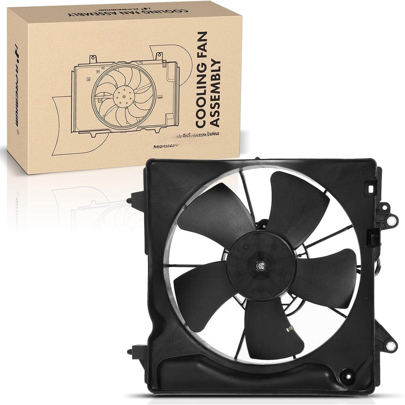 Left Radiator Cooling Fan Assembly with Shroud for Honda HR-V 2016-2022, 1.8L L4