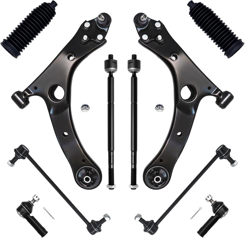 Front End Suspension Kit for Toyota Corolla 2014-2018, Lower Control Arms with Ball Joints, Sway Bar Links