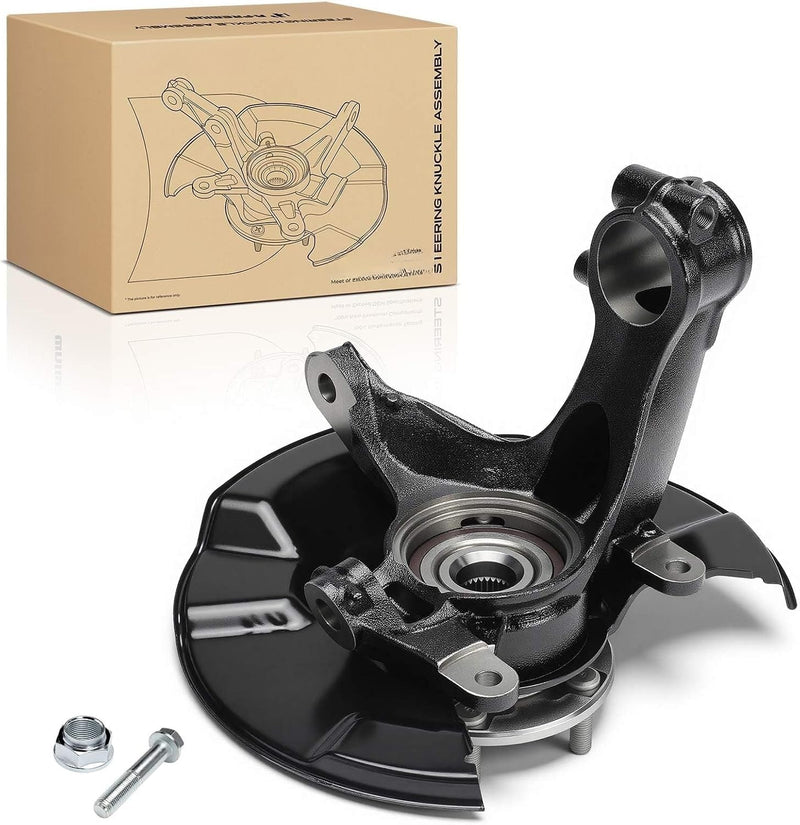 Front Left Steering Knuckle with Wheel Bearing and Hub Assembly for Honda Accord 2018-2022, Driver Side, Loaded
