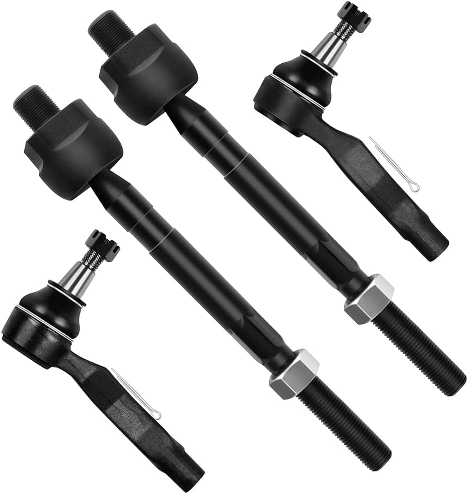 4Pcs Front Suspension Kit Inner Tie Rod End Outer Tie Rod End Fit 2003-2007 for Infiniti G35 2003-2009 for Nissan 350Z