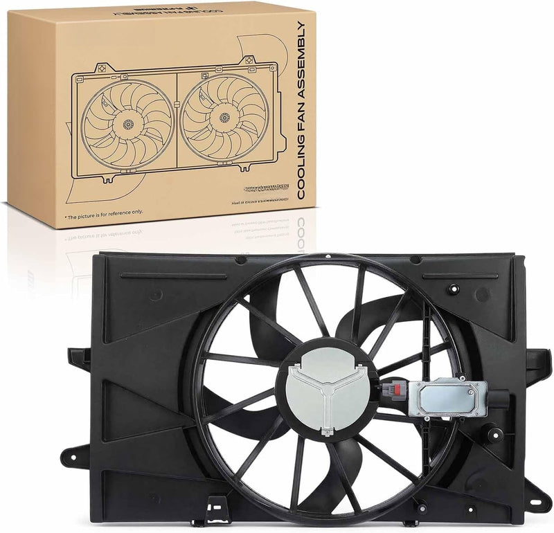 Radiator Cooling Fan Assembly with Shroud for Ford Taurus 2008-2012, Taurus X 2008-2009, Lincoln MKS 2009-2012