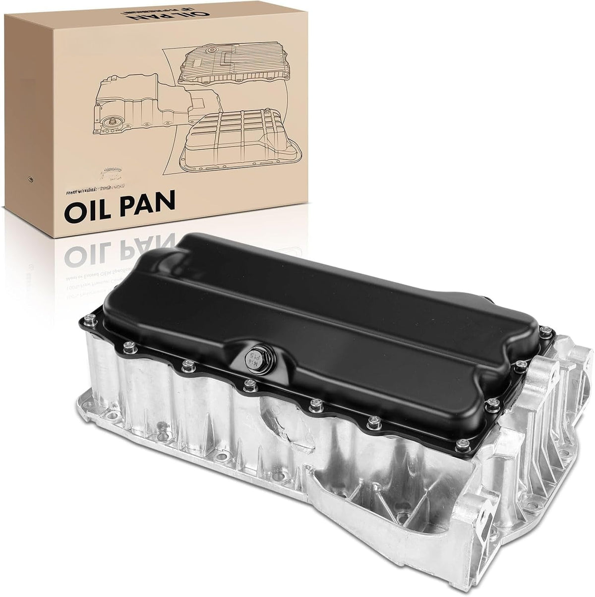 Engine Oil Pan With Drain Plug for Volkswagen Jetta 2011-2014 2.0L Naturally Aspirated