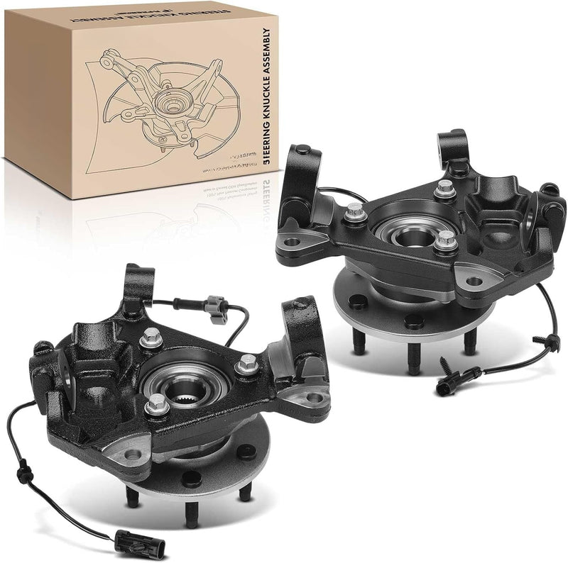 Front Steering Knuckle and Hub Assembly for Chevrolet Silverado 1500 1999-2006, Tahoe 2000-2006, GMC Sierra 1500 1999-2006