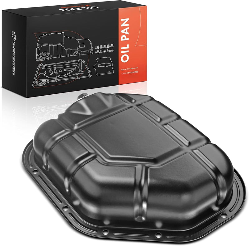 Lower Engine Oil Pan With Drain Plug for Hyundai Sonata 1999-2005, Tiburon 2003-2008, Kia Optima 2001-2005 2.5L, 2.7L