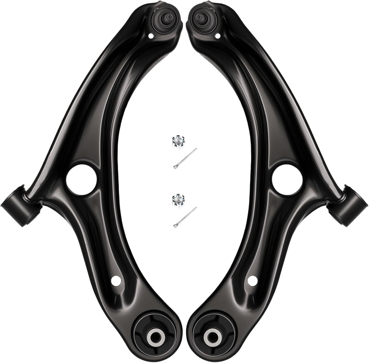 2Pc Suspension Front Lower Control Arm and Ball Joint Assembly Compatible with 2015-2020 Ho-Nda Fit, 2014-2019 Ho-Nda City (Replace # 521-201 521-202 51360T5AJ01 51350T5AJ01)