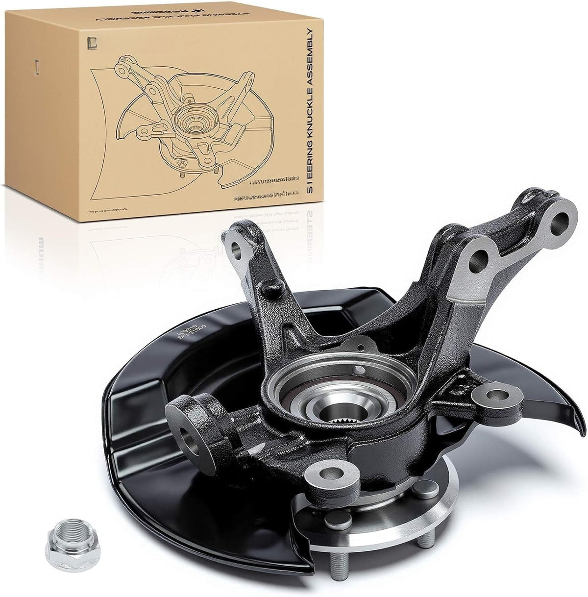 Front Left Steering Knuckle and Wheel Hub Bearing Assembly for Honda CR-V 2007-2009, 2.4L, Driver Side