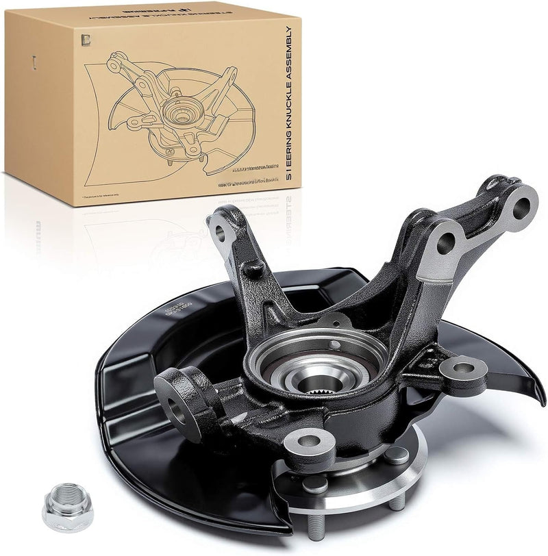Front Left Steering Knuckle and Wheel Hub Bearing Assembly for Honda CR-V 2007-2009, 2.4L, Driver Side