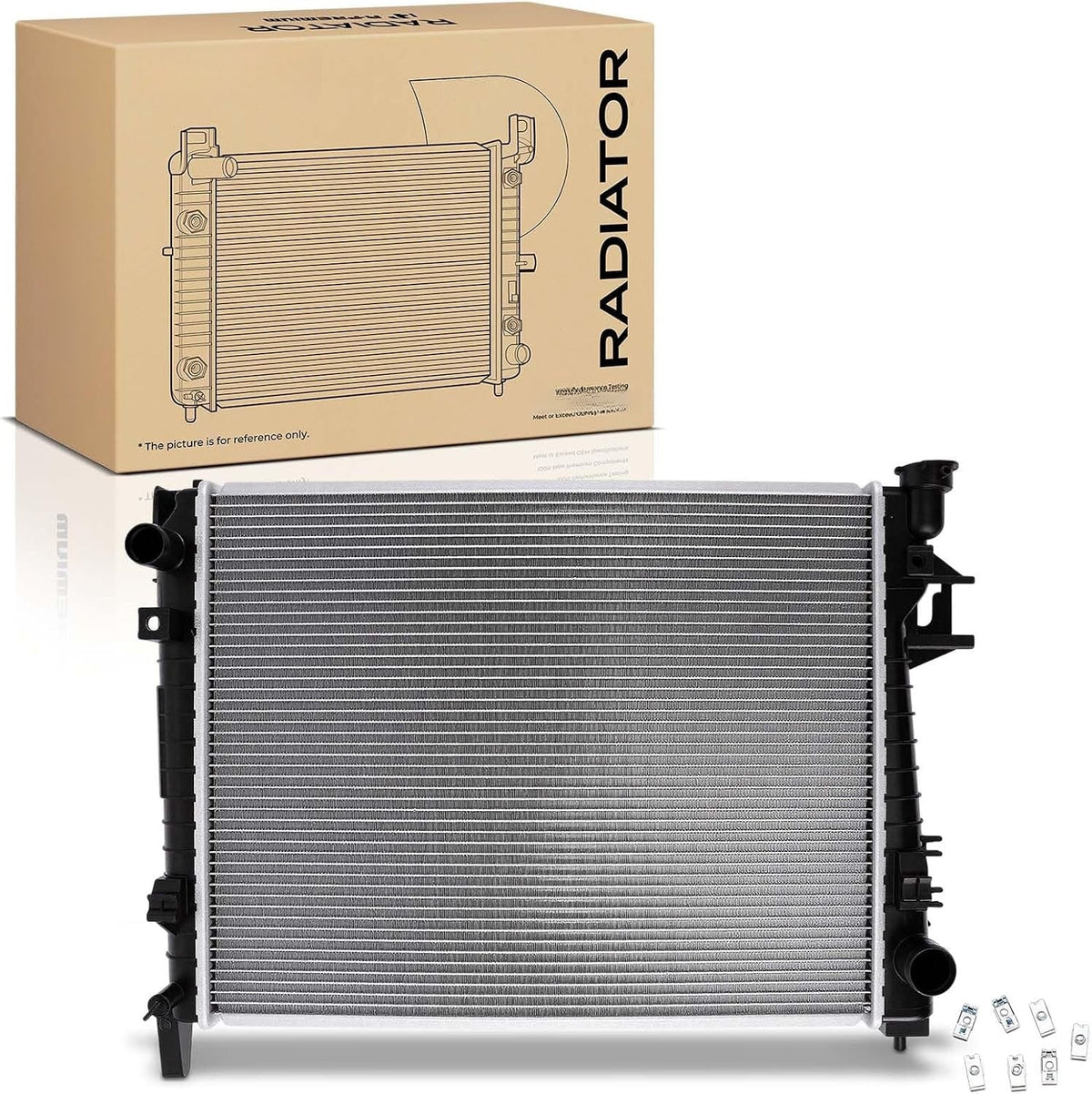 Radiator with Filler Neck for Dodge Ram 1500 2002-2008, Ram 2500 2003-2008, Ram 3500 2003, 3.7L 4.7L 5.7L 5.9L, Automatic