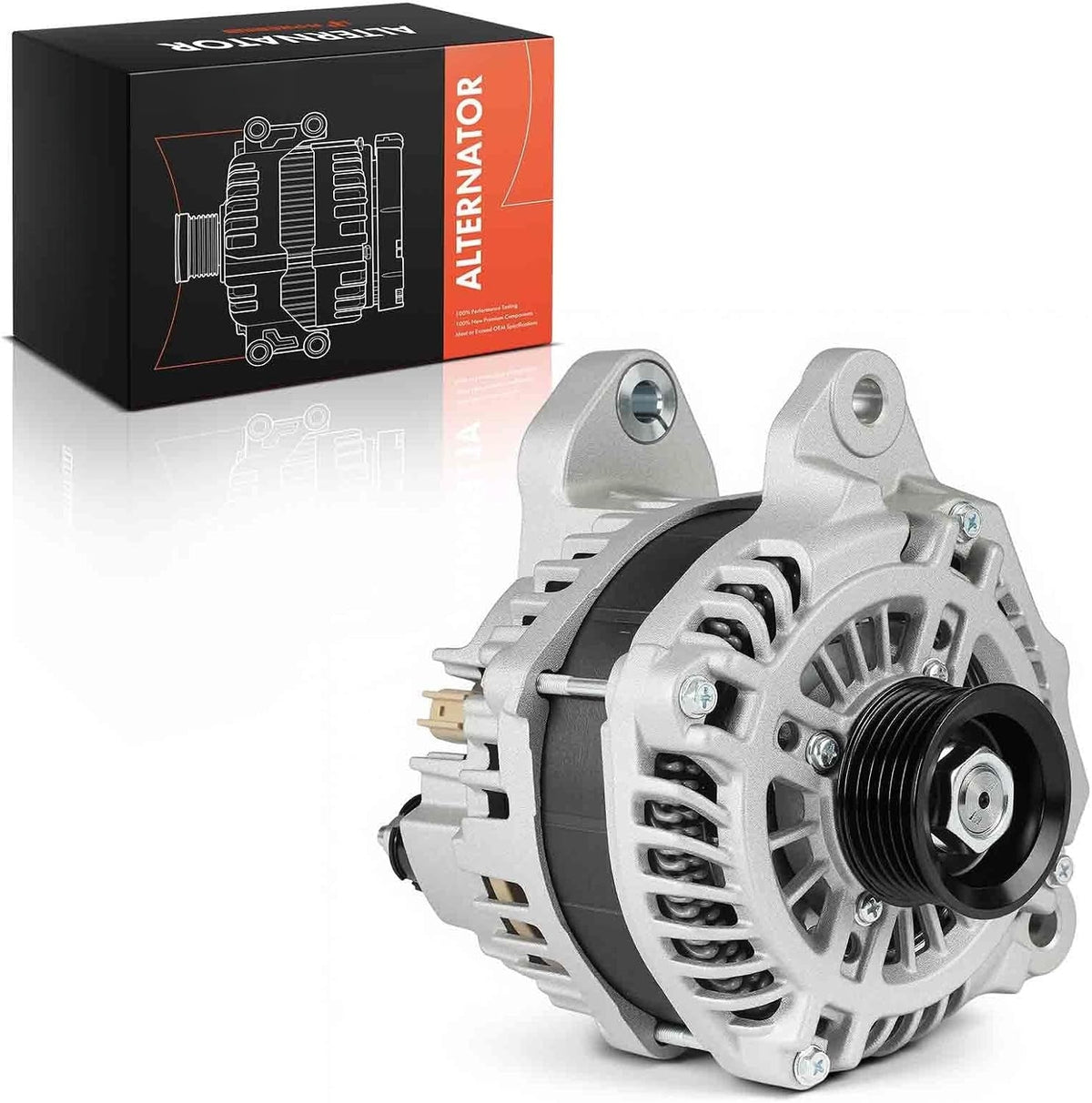 Alternator 12V 180A 6-Groove for Ram 1500 2012-2023 Non-eTorque, 2500, 3500 2011-2023, 1500 Classic, 5.7L 6.4L V8, Mitsubishi-Type Only