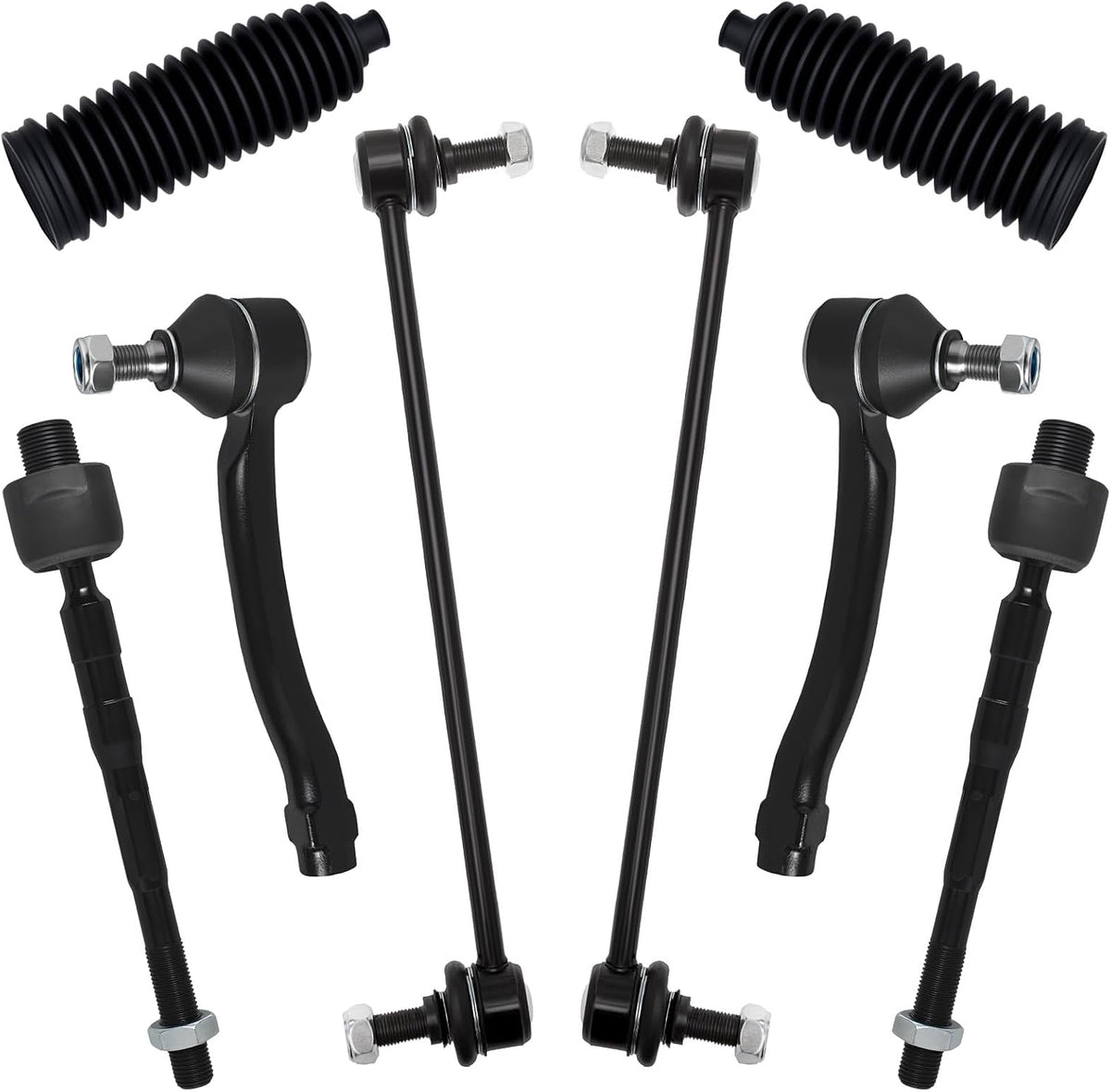 8Pcs Tie Rod Ends Kit Fit for 2009-2015 Ho-Nda Pilot