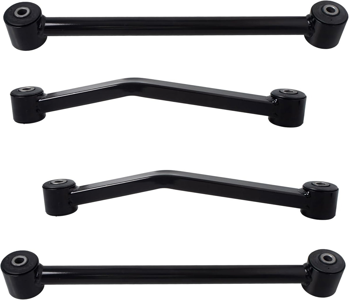 4Pc Suspension Kit Rear Upper and Rear Lower Control Arm Compatible with 2007-2011 2012-2017 Je-Ep Wrangler JK Body Code (Replace # K642032 K641777 52060015AD 52060021AD CMS25184 CMS25185)