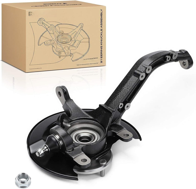 Front Left Steering Knuckle with Wheel Bearing and Hub for Honda Accord 1998-2002 2.3L, Driver Side, 4-Stud
