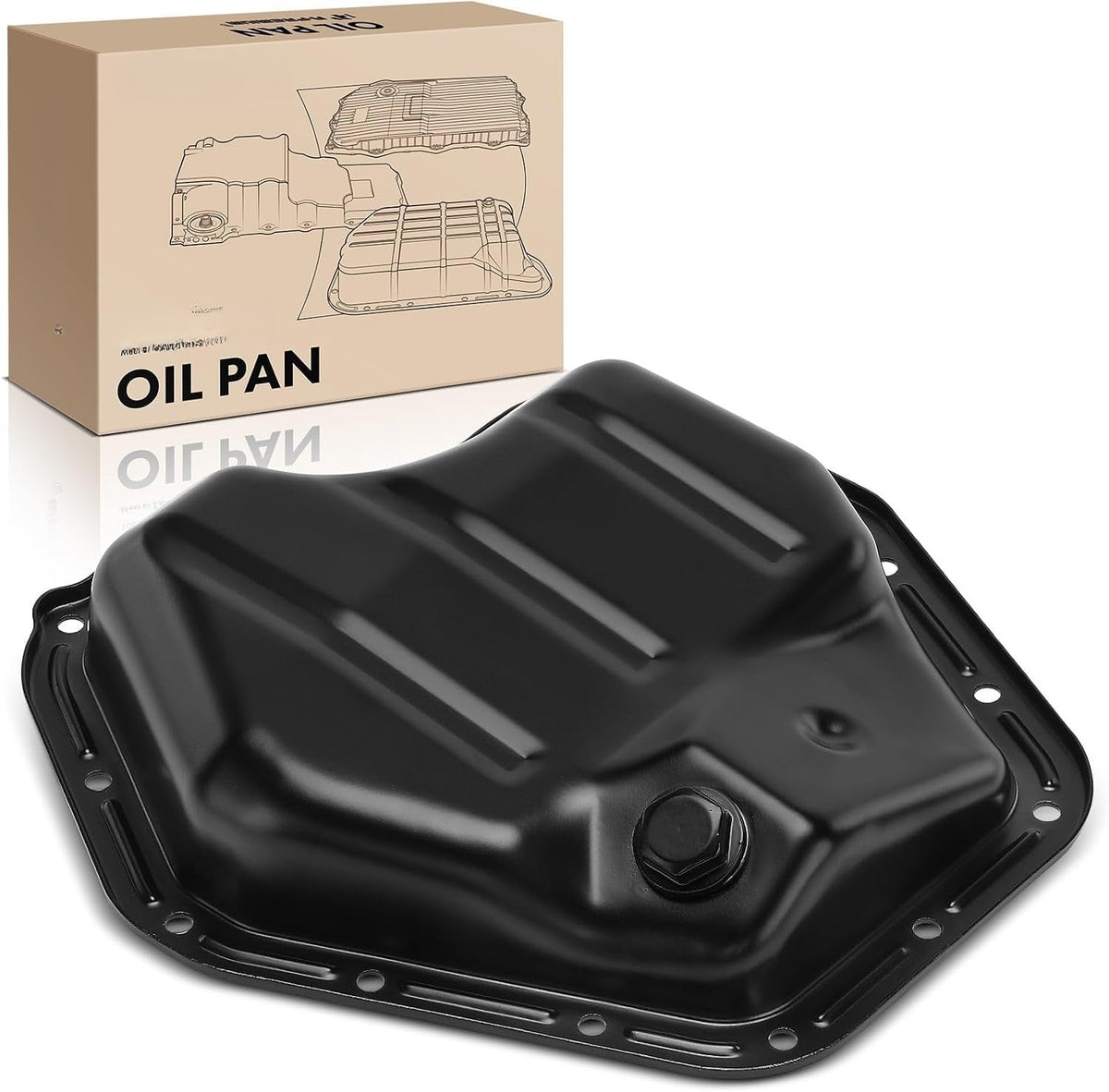 Lower Engine Oil Pan with Drain Plug for Subaru Outback 2001-2009, Legacy 2008-2009, B9 Tribeca 2006-2007, H6 3.0L