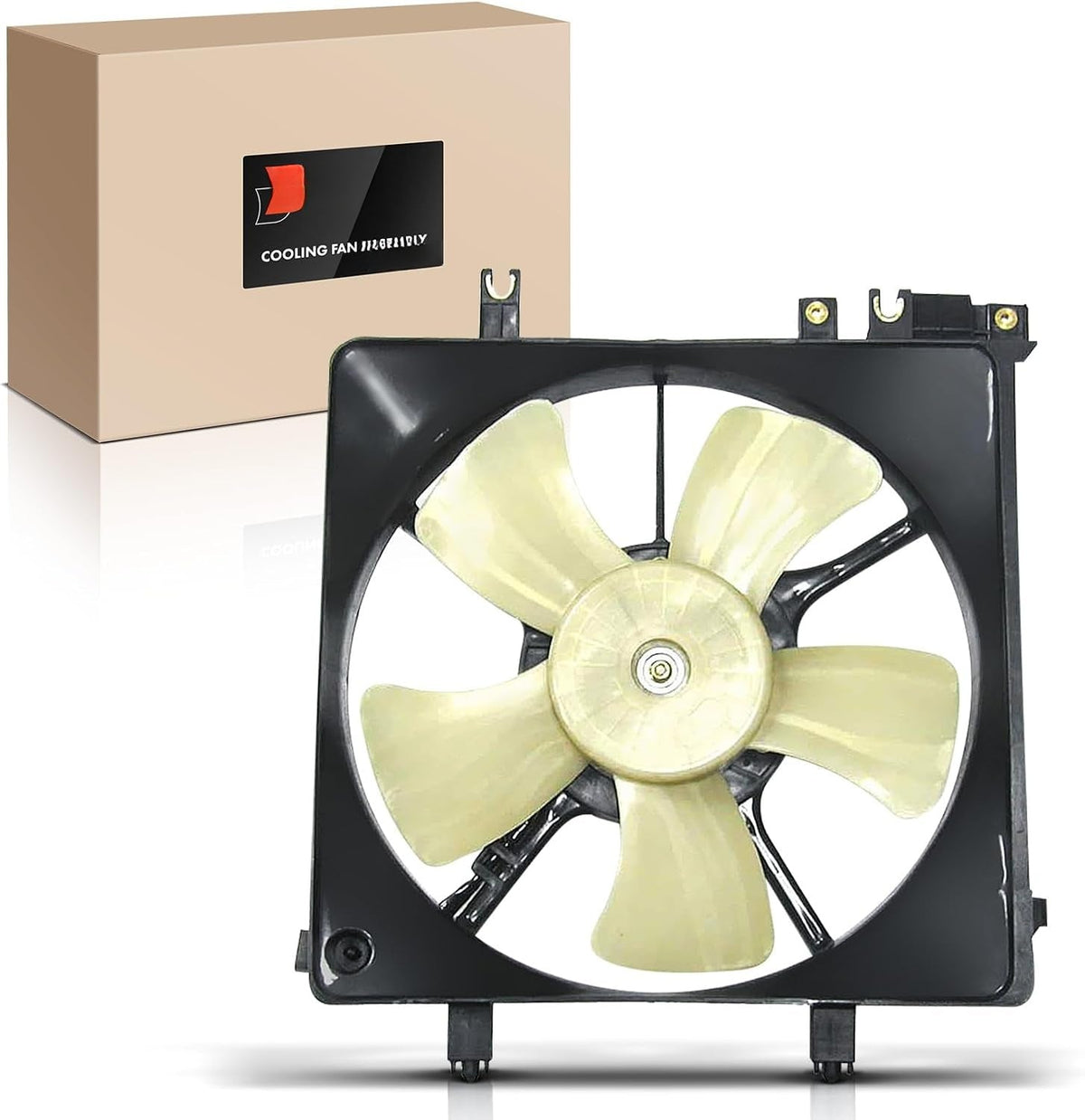 Radiator Cooling Fan Assembly for Subaru Outback 2001-2004 3.0L H6, Single Fan with Shroud, Brushed Motor