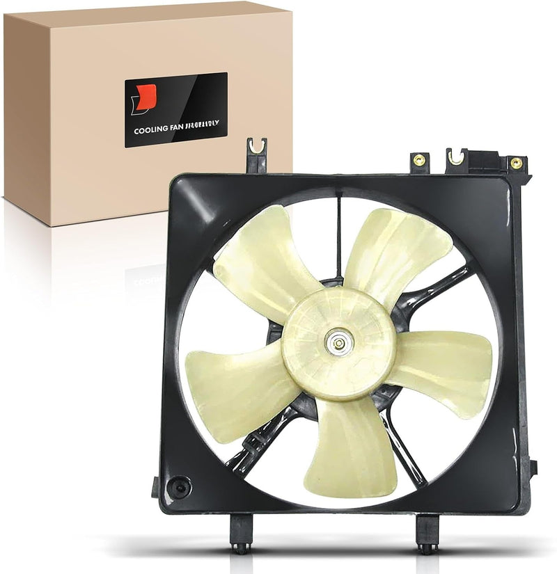 Radiator Cooling Fan Assembly for Subaru Outback 2001-2004 3.0L H6, Single Fan with Shroud, Brushed Motor