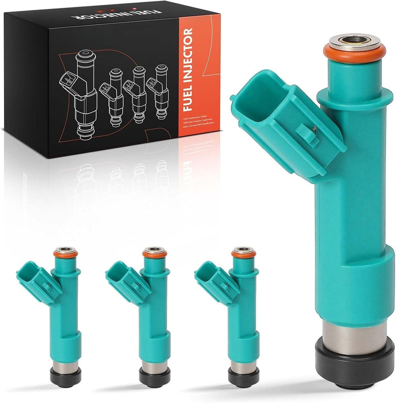 12-Hole Fuel Injector Set of 4 for Scion xB 2008-2015, tC 2005-2010, Toyota Corolla, Matrix 2009-2013, 2.4L