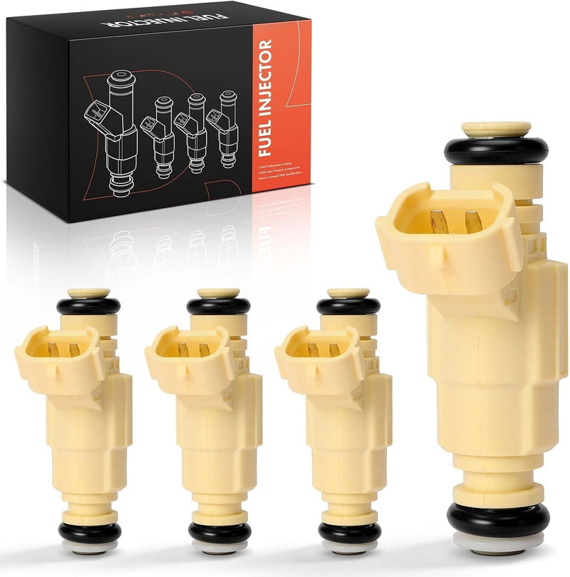 Fuel Injectors for Hyundai Tiburon 2003-2008, Tucson 2005-2009, Kia Sportage 2005-2010, L4 2.0L Gas, Set of 4
