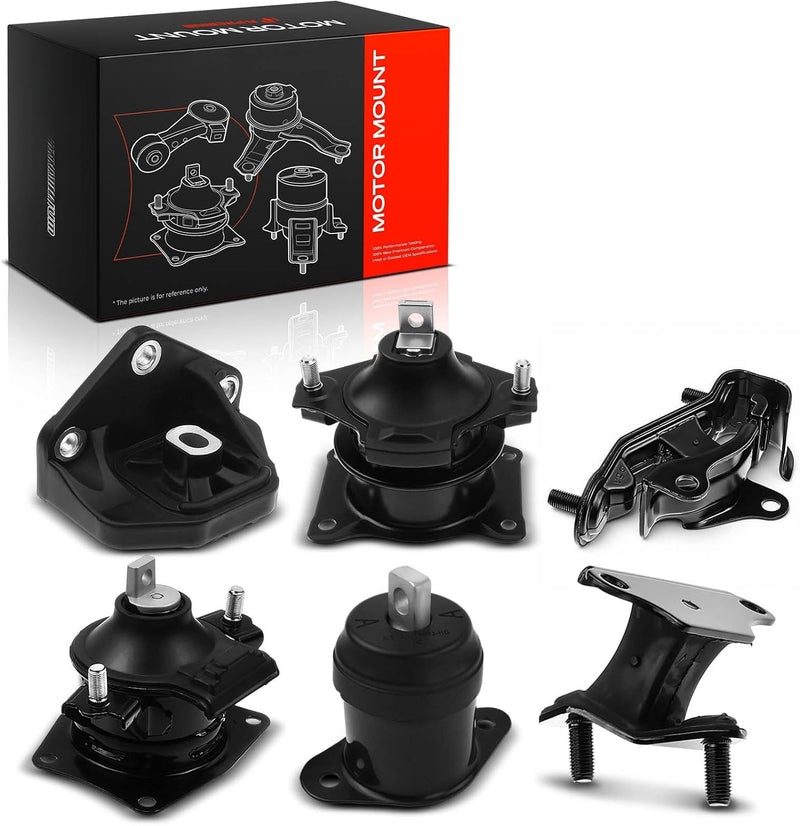 Engine and Transmission Mount Kit for Honda Accord 2003-2007 3.0L Automatic, Set of 6
