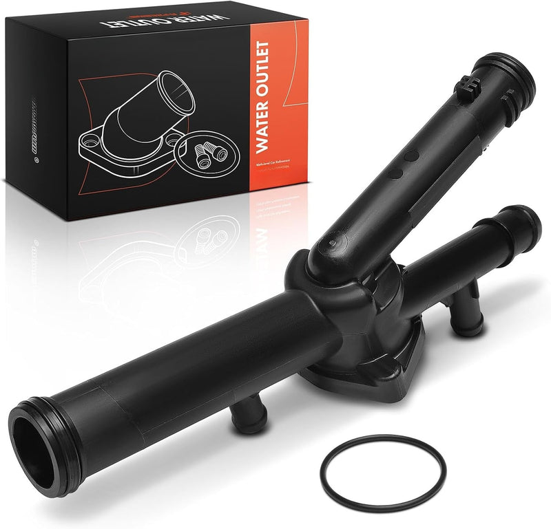 Thermostat Housing Water Outlet for Volkswagen Touareg 2007-2010, CC 2009-2010, Passat 2008, 3.6L V6, Audi Q7 2007-2010