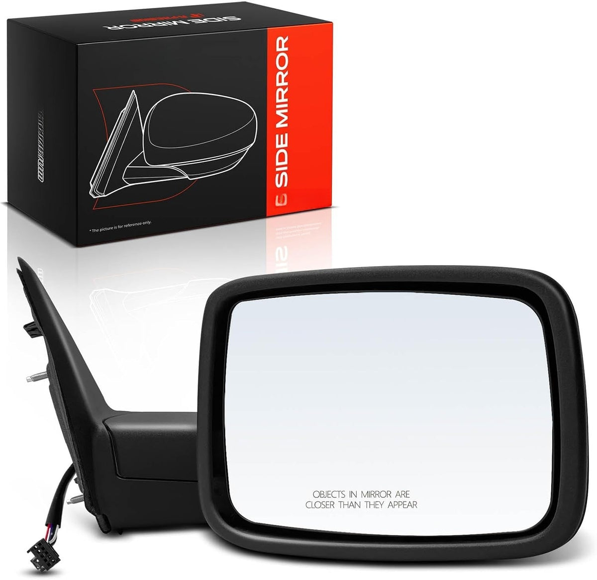 Right Passenger Side Heated Power Door Mirror for Ram 1500 2014-2018, 1500 Classic 2019-2022, 2500 2013-2018