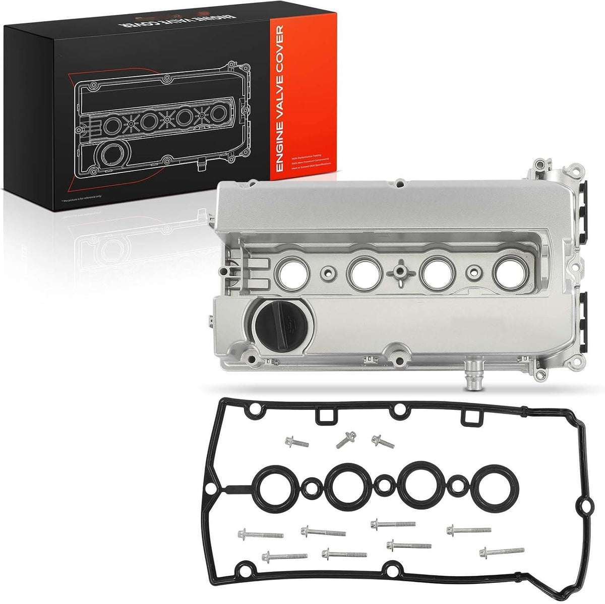 Aluminum Engine Valve Cover Kit for Chevrolet Cruze 2010-2016, Sonic 2012-2018, Trax 2013-2020 1.8L