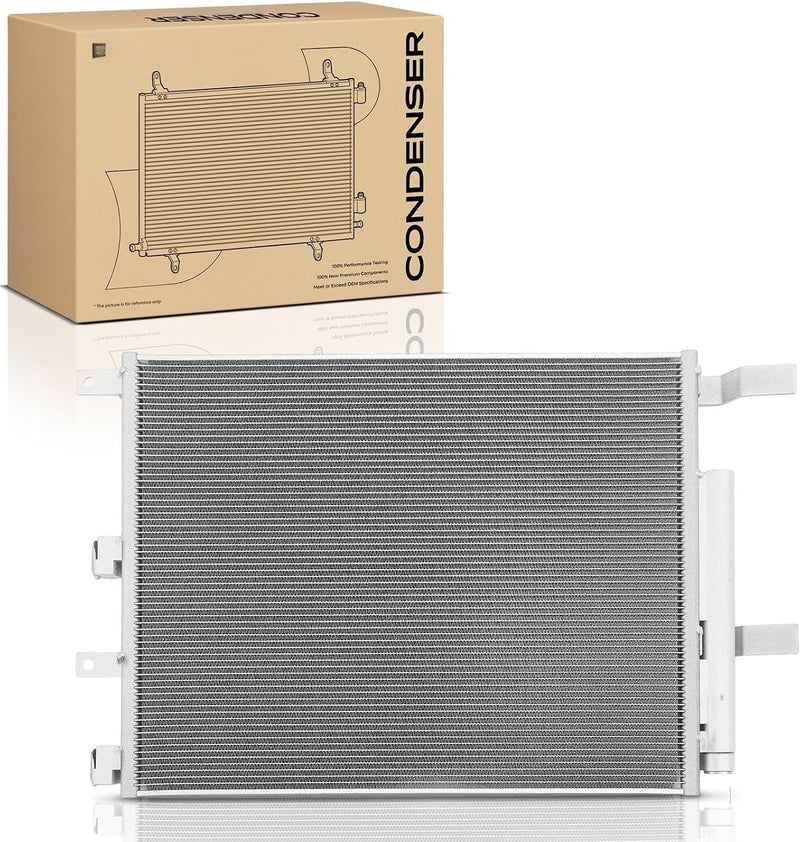A/C Condenser with Receiver Drier for Ram 2500 2013-2018, Ram 3500 2013-2018 6.7L