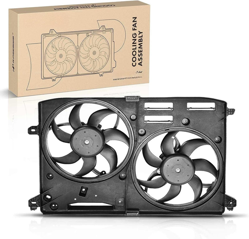 Engine Radiator Cooling Fan Assembly with Dual Fans and Shroud for Ford Fusion 2.5L 2013-2020, 2.0L 2013-2016