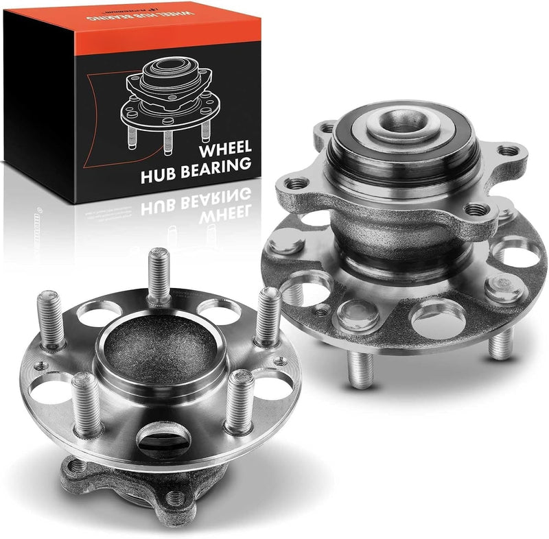 Rear Wheel Bearing and Hub Assembly Pair for Honda Civic 2006-2011, Acura CSX 2006-2011, 5-Lug, Left and Right