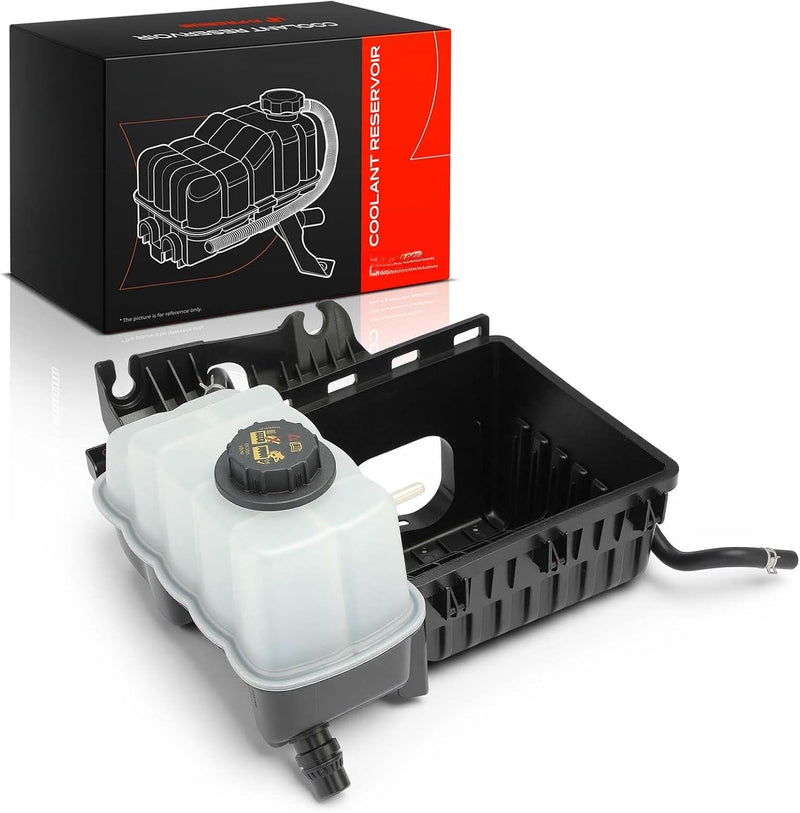Front Pressurized Engine Coolant Reservoir for Ford F-150 2011-2014, Expedition 2015-2017, with Cap