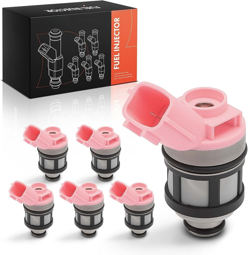 Fuel Injector Set of 6 for Nissan Frontier 1999-2004, Xterra 2000-2004 3.3L, Quest 1996-2002 3.0L, 3.3L