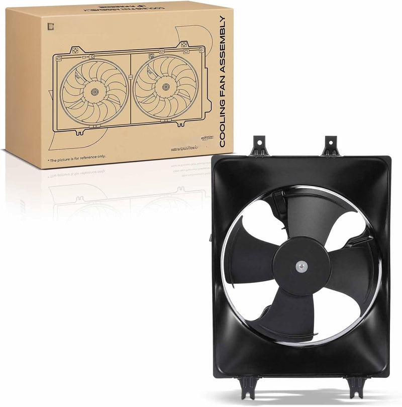 A/C Condenser Fan Assembly with Shroud for Honda Odyssey 1999-2004, V6 3.5L, 4-Blade