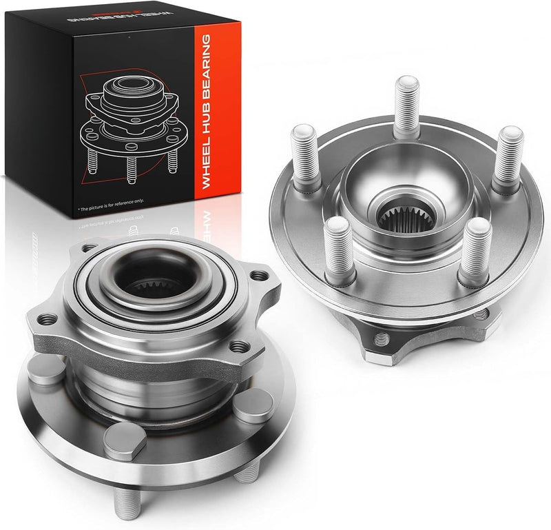 Front Wheel Bearing and Hub Assembly Pair for AWD Chrysler 300 2005-2023, Dodge Charger 2007-2023, Challenger 2017-2023