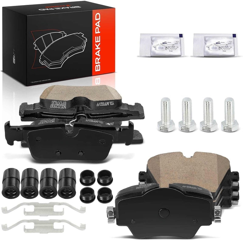 Front and Rear Ceramic Brake Pads for BMW X1 2016-2022, X2 2018-2022, 228i Gran Coupe 2020-2022, Mini Cooper Countryman