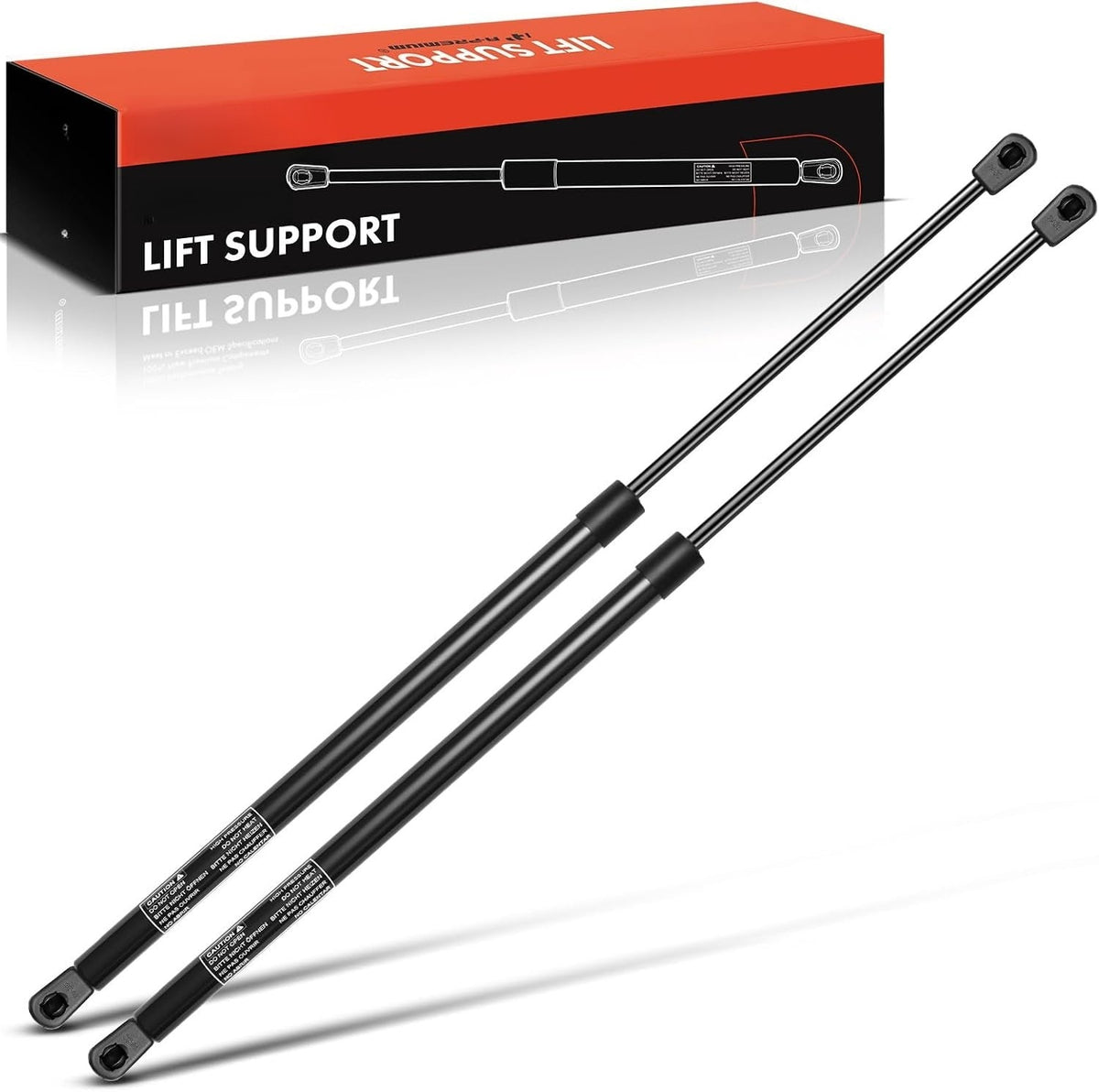 Rear Window Glass Left and Right Lift Supports for Jeep Wrangler 2007-2010 JK, 2-Door or 4-Door, Pair