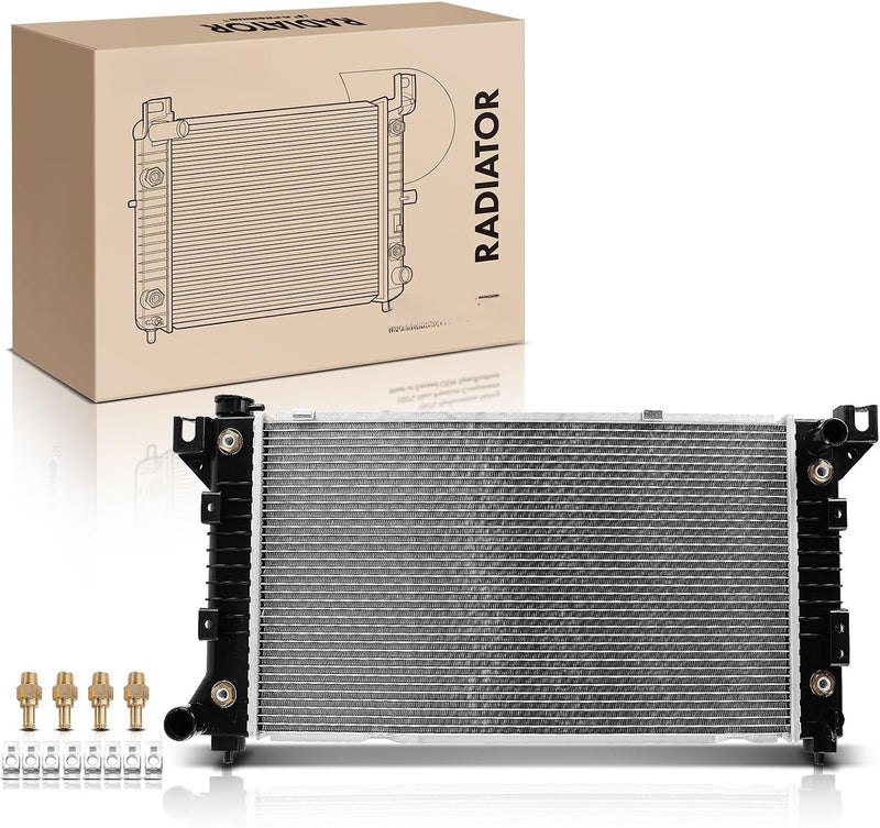 Radiator with Transmission and Engine Oil Coolers for Dodge Grand Caravan 1996-2000, Caravan 1996-2000