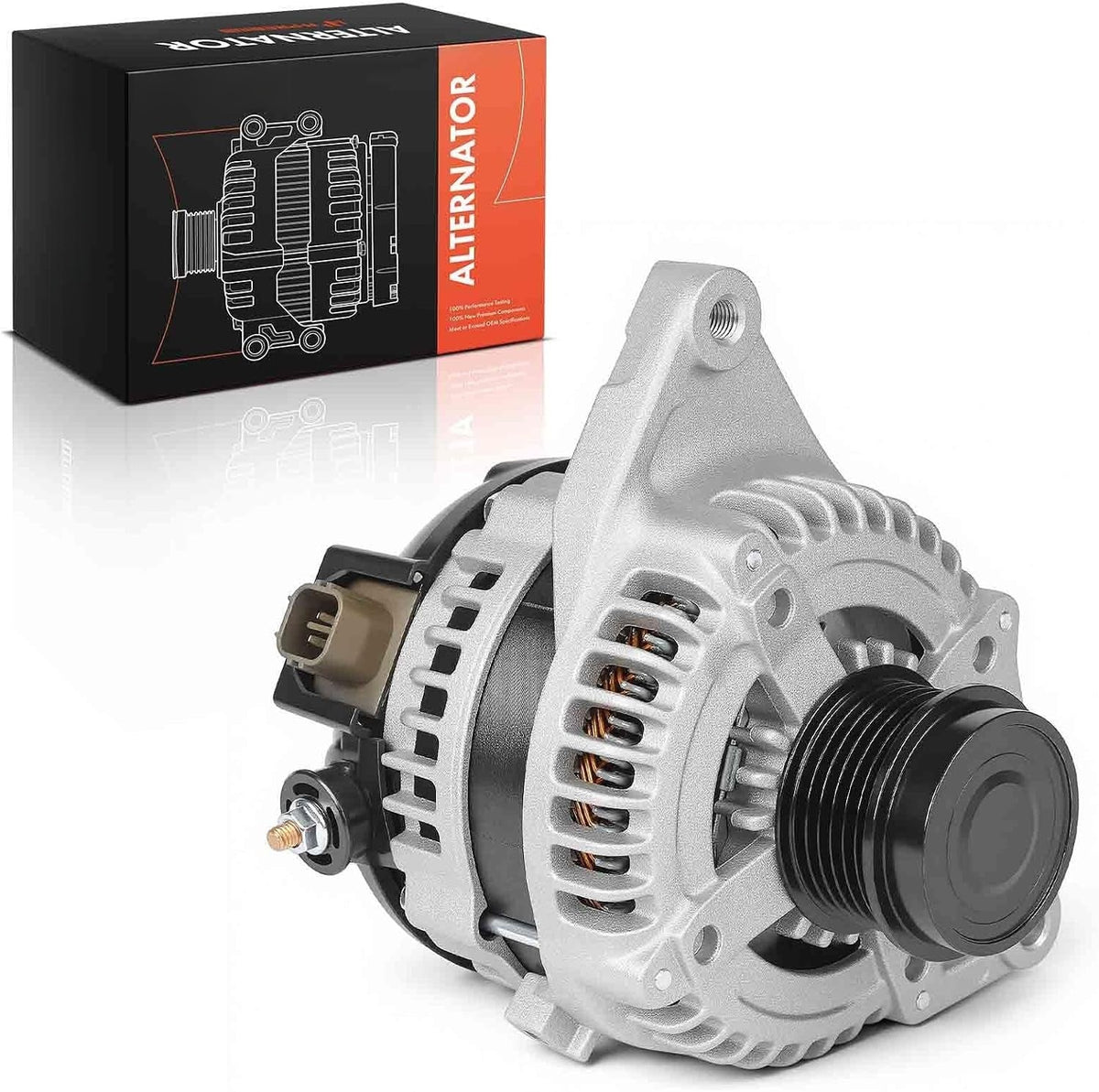 Alternator 12V 100A with 6-Groove Clutch Pulley for Toyota Camry 2012-2015, RAV4 2009-2012, Scion tC 2011-2016, 2.5L