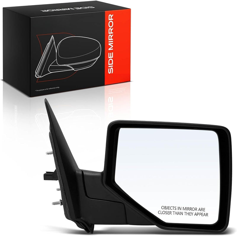 Front Right Passenger Side Power Mirror for Ford Ranger 2006-2011, Mazda B2300 2006-2008, Non-Heated, Textured Black