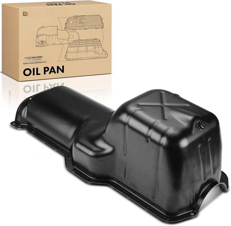 Steel Engine Oil Pan With Drain Plug for Jeep Grand Cherokee 1999-2004, Wrangler 2000-2006 4.0L
