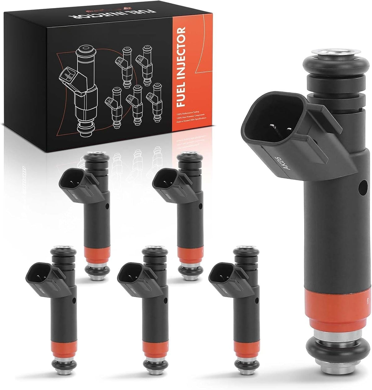 Fuel Injectors for Ford F-150 1999-2003, E-150 Econoline 1999-2002, V6 4.2L Gas, Set of 6